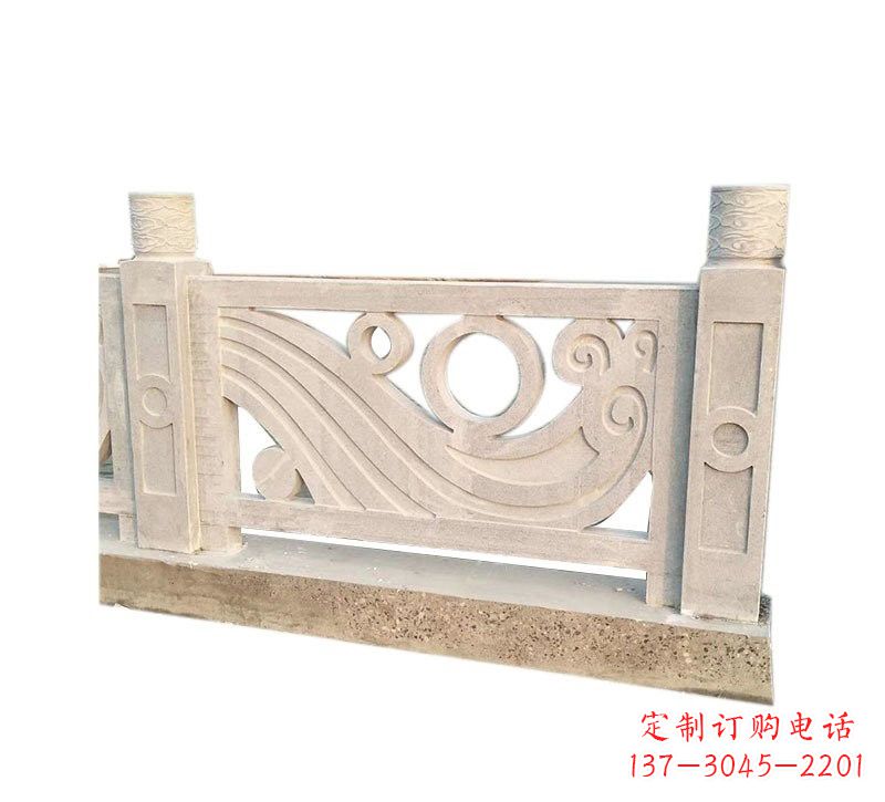 开封精美石栏板雕塑,点缀河边桥梁的美丽