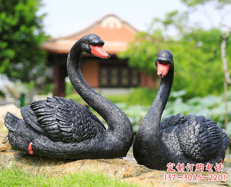 开封黑天鹅玻璃钢仿真雕塑