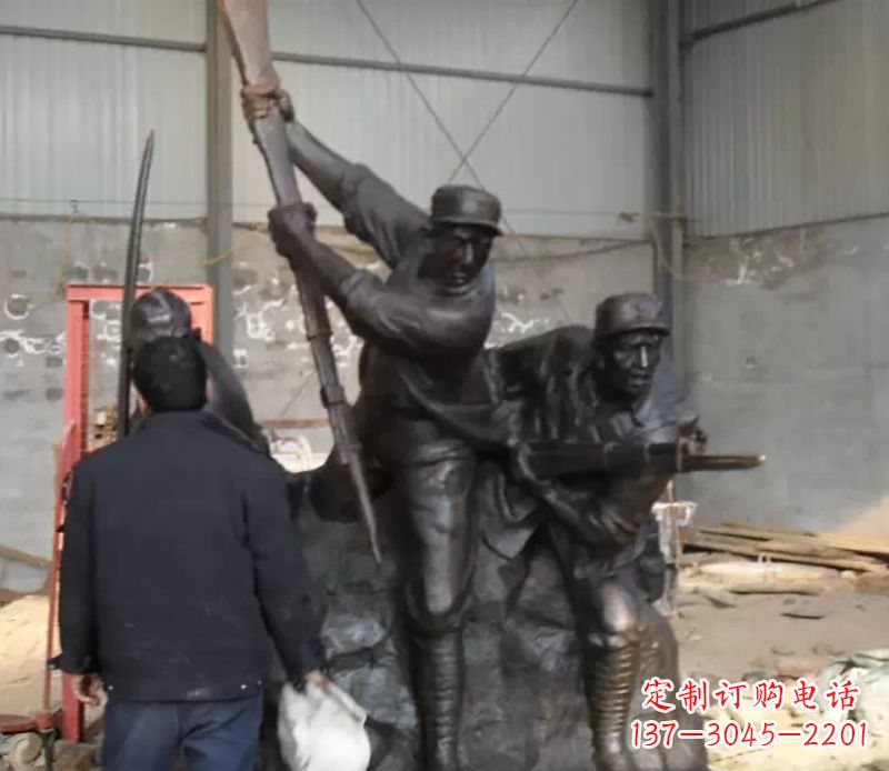 开封红军冲锋广场人物铜雕
