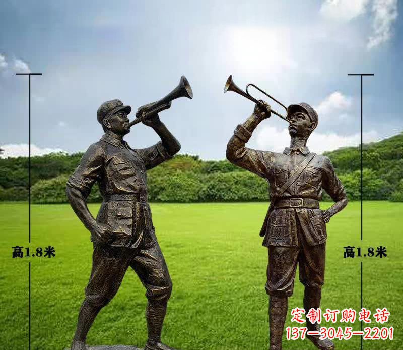 开封红色文化经典——红军铜雕
