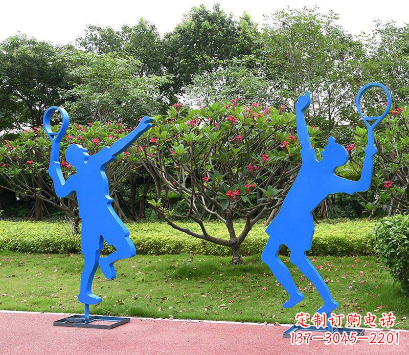 开封不锈钢羽毛球人物雕塑
