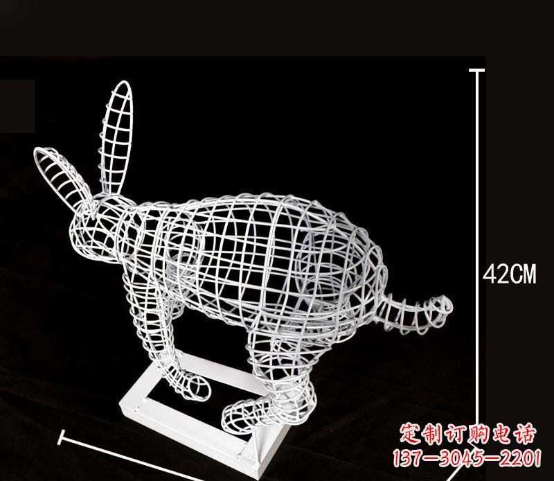 开封全新上市!不锈钢镂空兔子雕塑