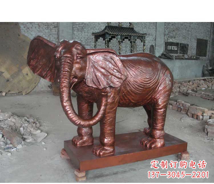 开封艺术展现——户外大象铜雕塑