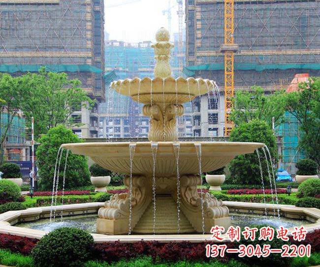 开封户外多层喷泉石雕