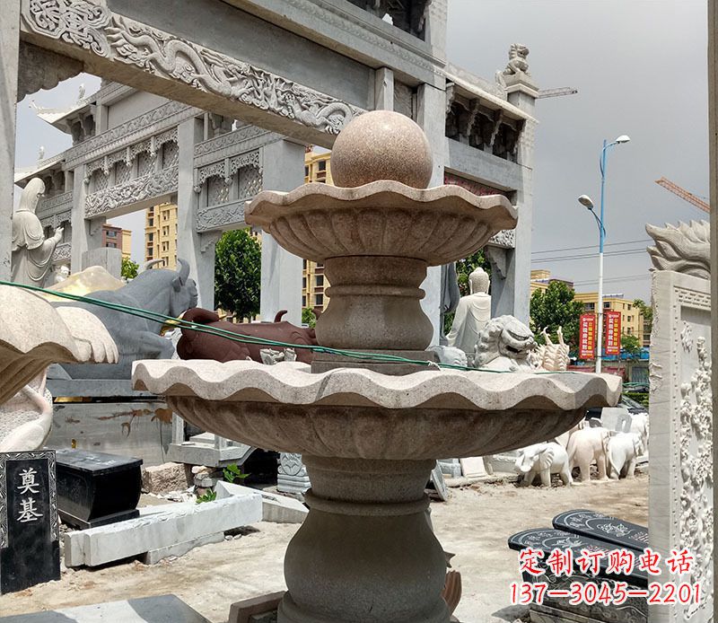 开封户外多层喷泉石雕 (4)
