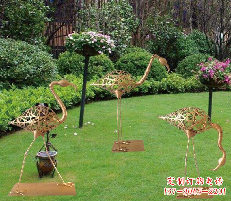 开封逼真大型火烈鸟雕塑
