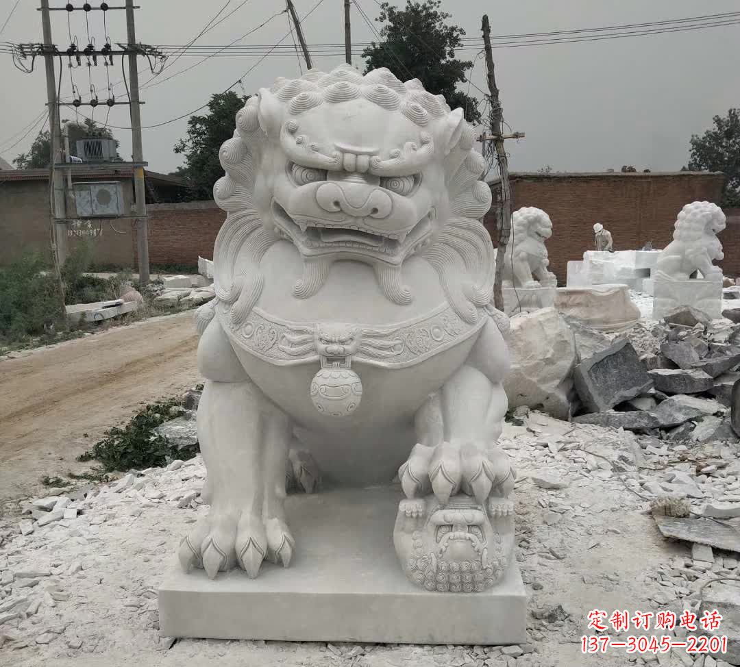 开封非凡威猛!来自中领雕塑的狮子踩球石雕