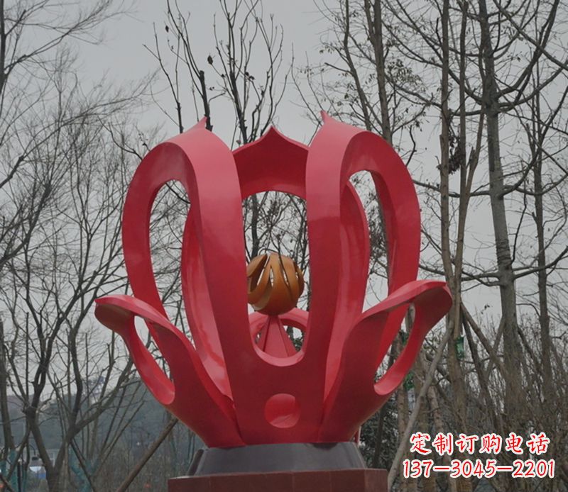 开封巧夺天工的紫荆花雕塑