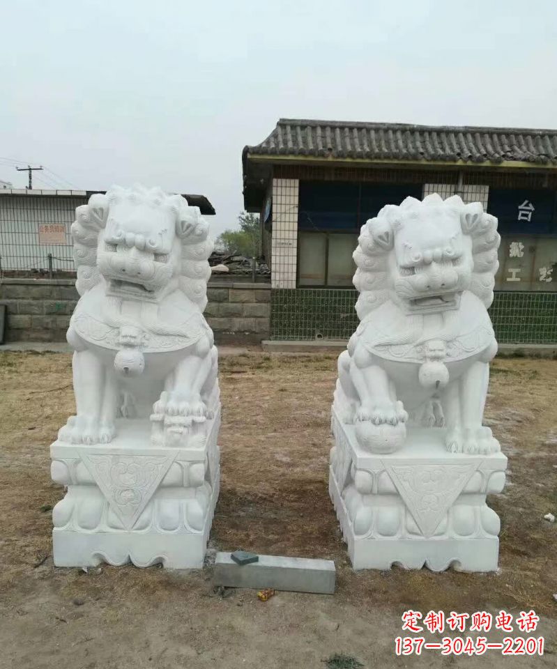 开封定制精美户外镇宅狮子石雕