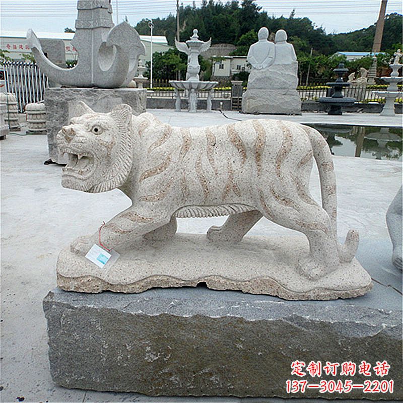 开封花岗岩老虎石雕,精美细节精雕细琢