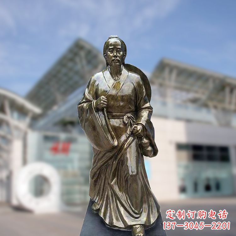 开封华佗仿铜雕塑,雕刻技艺精湛