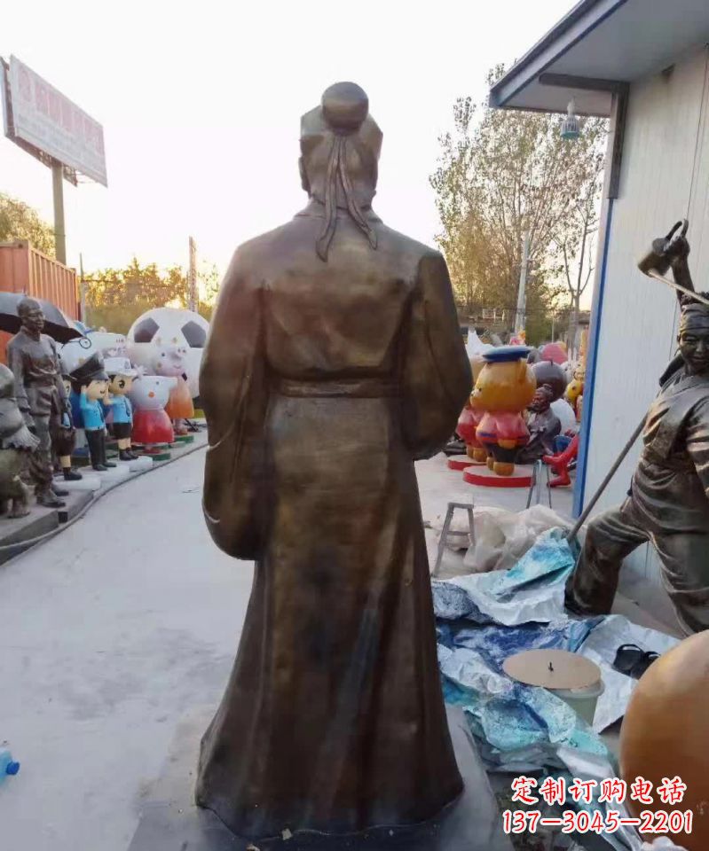 开封精美雕塑永流传——华佗名医铜雕(定制)