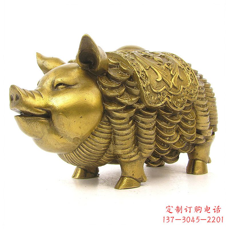开封欢迎招财猪,用黄铜打造新年祝福