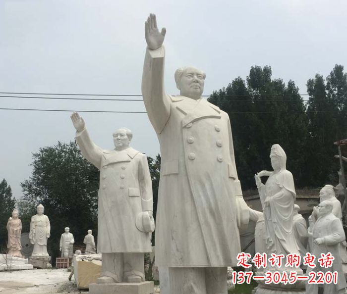 开封挥手的毛主席校园伟人石雕