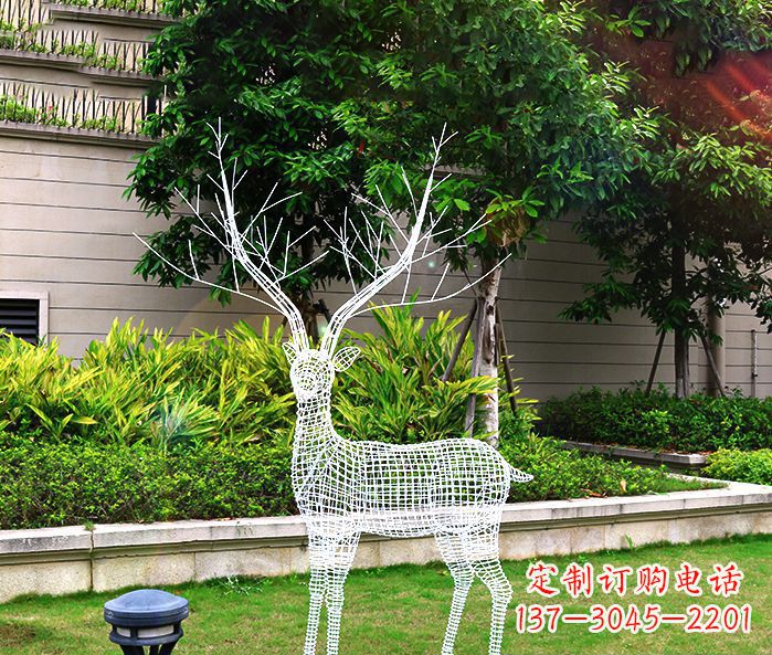 开封创造魅力的麋鹿不锈钢雕塑