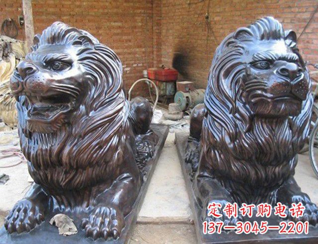 开封汇丰狮子铜雕塑是由中领雕塑制作的一款狮子…