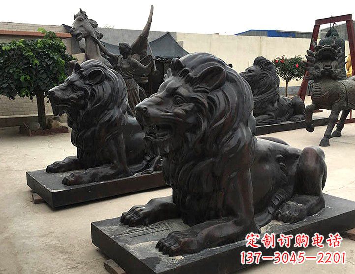 开封汇丰手工铸铜狮子雕塑