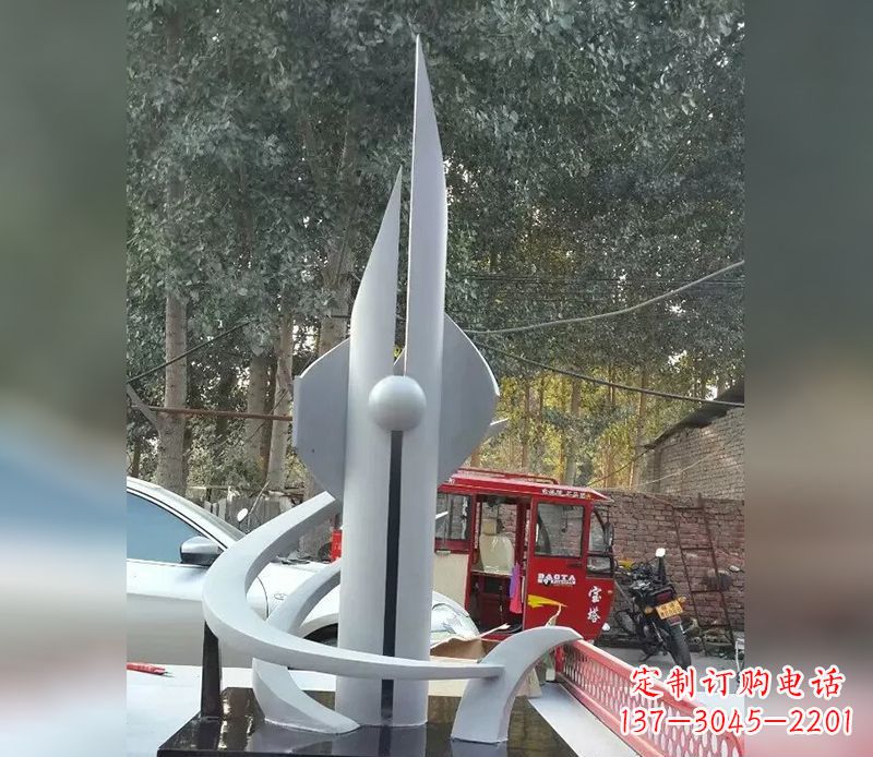 开封火箭剪纸雕塑不锈钢