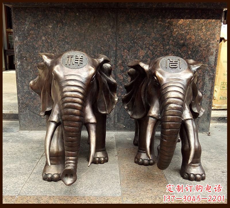 开封传承文化铸就完美雕塑——吉祥大象铜雕