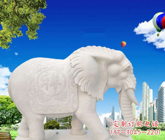 开封唯美大象石雕,祥和吉祥如意