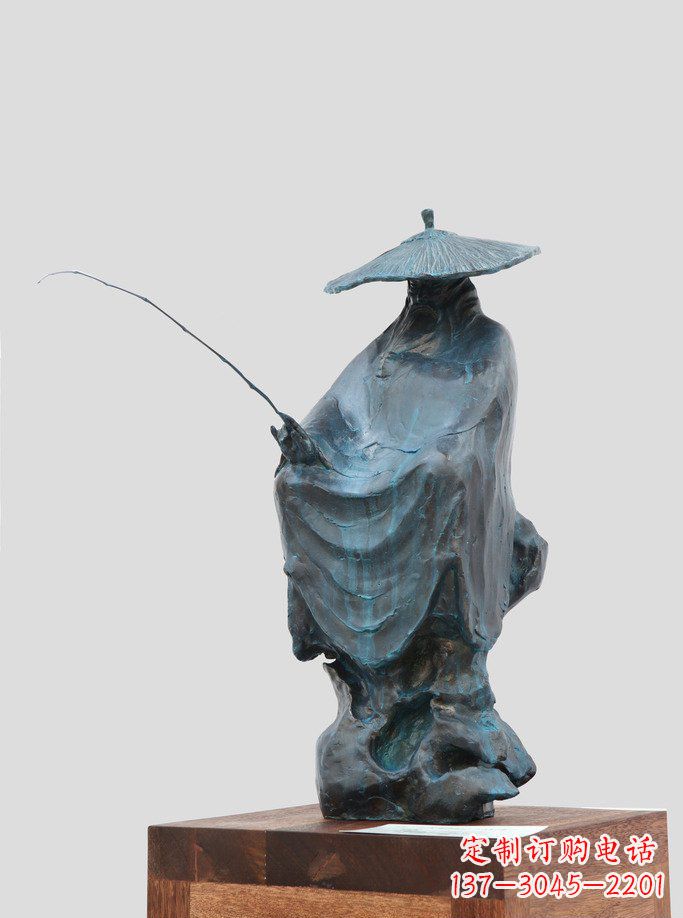开封中领雕塑:精美古典雕塑——姜太公钓鱼铜像