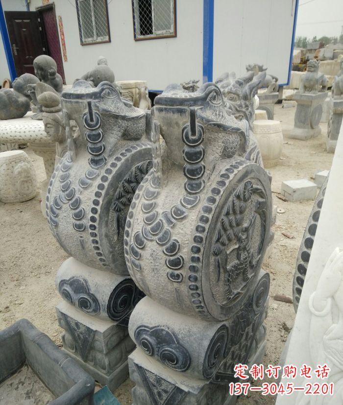 开封古韵深远,金蟾抱鼓石仿古门墩雕塑