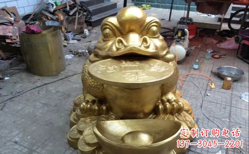 开封铜质金蟾招财动物雕塑