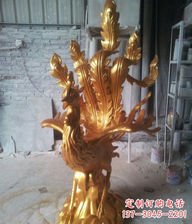 开封金凤凰玻璃钢仿铜动物雕塑─让美丽无限盛开