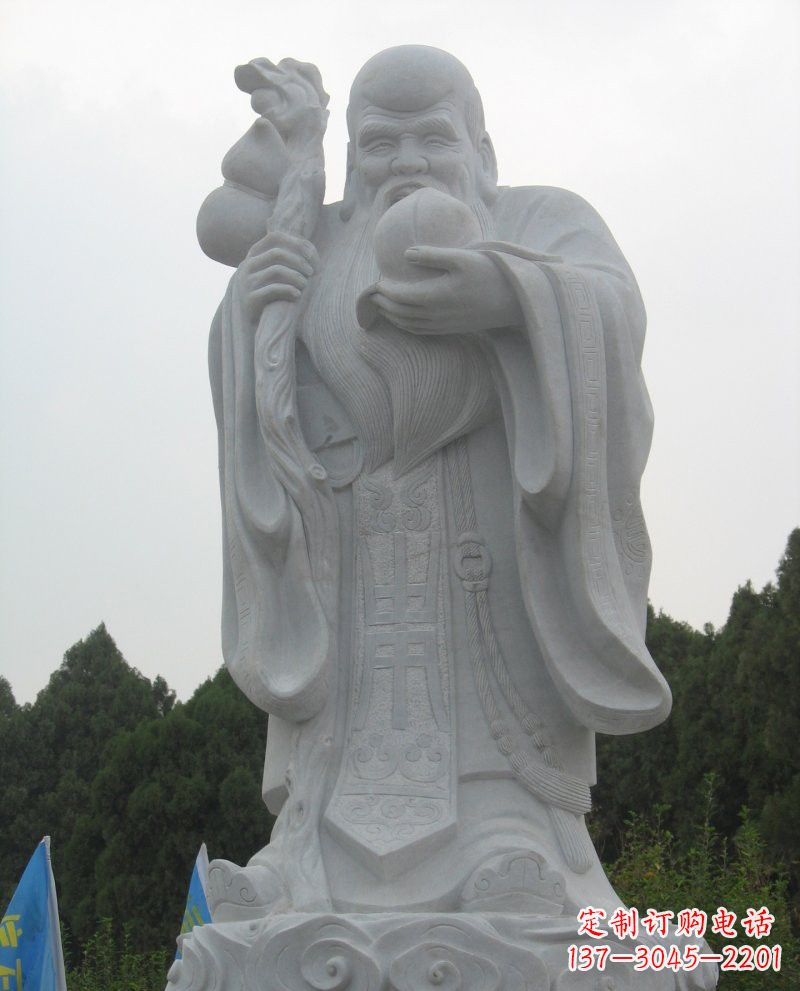 开封大理石老寿星雕塑,重现传统文化的美好