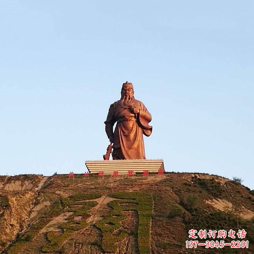 开封景区大型关公铜雕-中国历史名人三国名将武圣雕像
