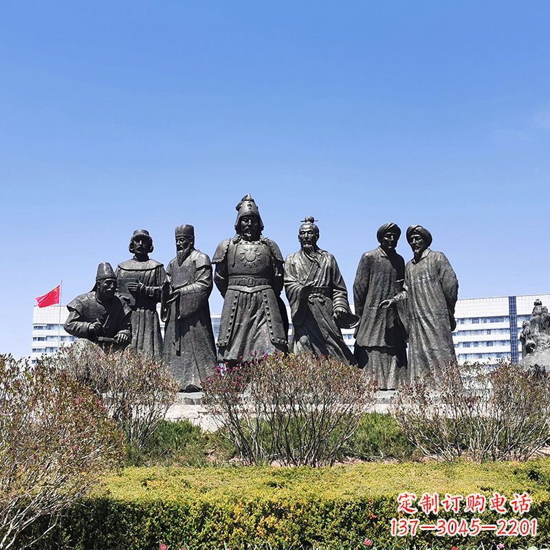 开封完美再现成吉思汗的青铜雕塑