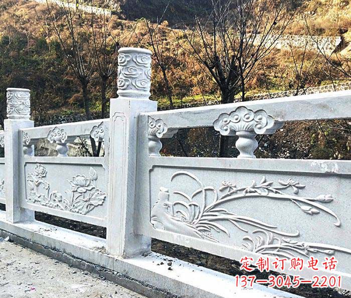 开封领雕-汉白玉石浮雕栏板