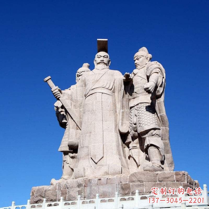 开封精美绝伦的汉武帝刘彻大型石雕景观雕塑