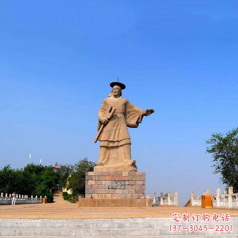 开封领雕塑追踪历史英雄,精美大禹石雕像