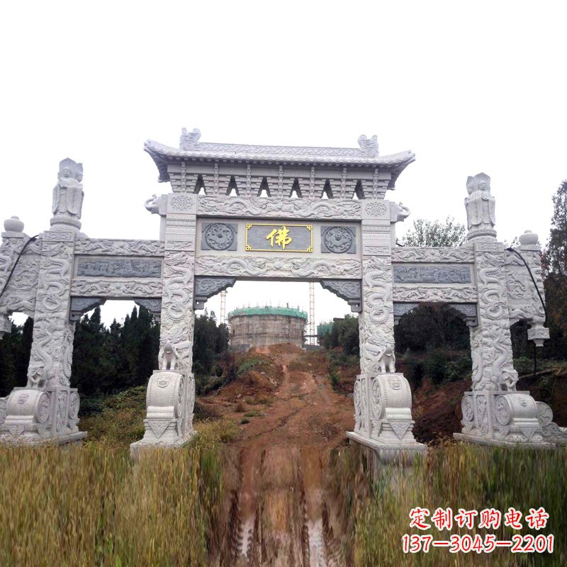 开封景区入口石牌坊雕塑,为您塑造独一无二的精美雕塑