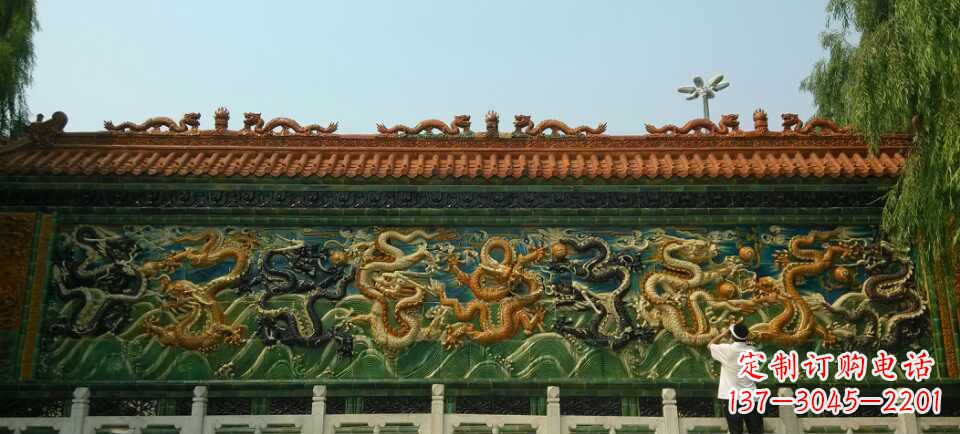 开封九龙壁景观石雕——造型精致,极致雕刻