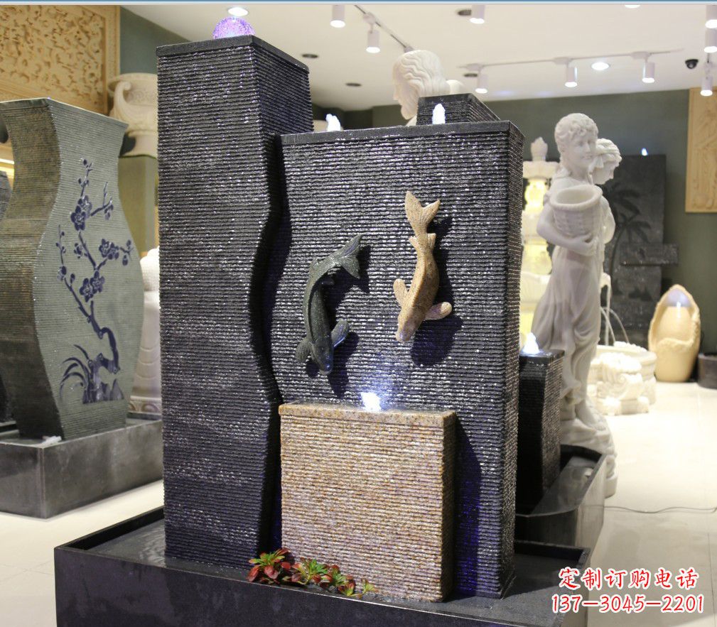 开封九龙太子石雕喷泉