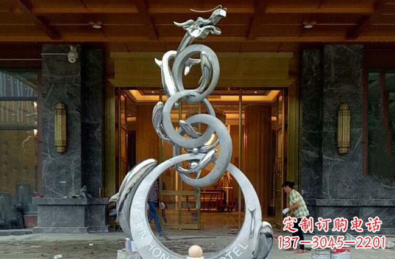 开封中领雕塑高端定制不锈钢龙门雕塑