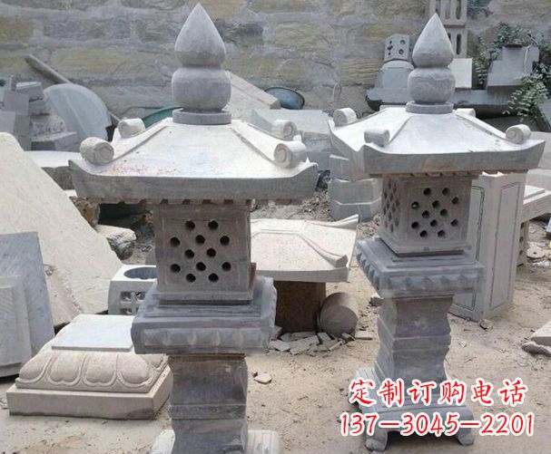 开封酒店级镂空石灯雕塑
