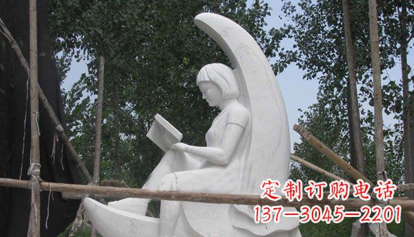 开封中领雕塑高品质小女孩汉白玉石雕