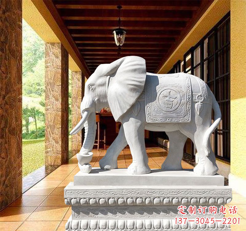 开封领雕塑:打造经典石雕大象