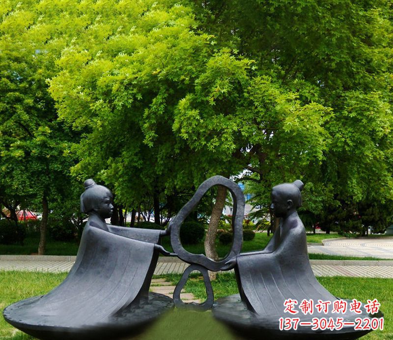 开封孔融让梨公园铜雕