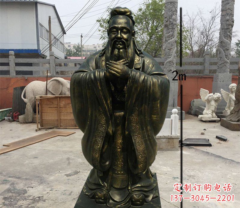 开封孔子古代名人铜雕 (3)