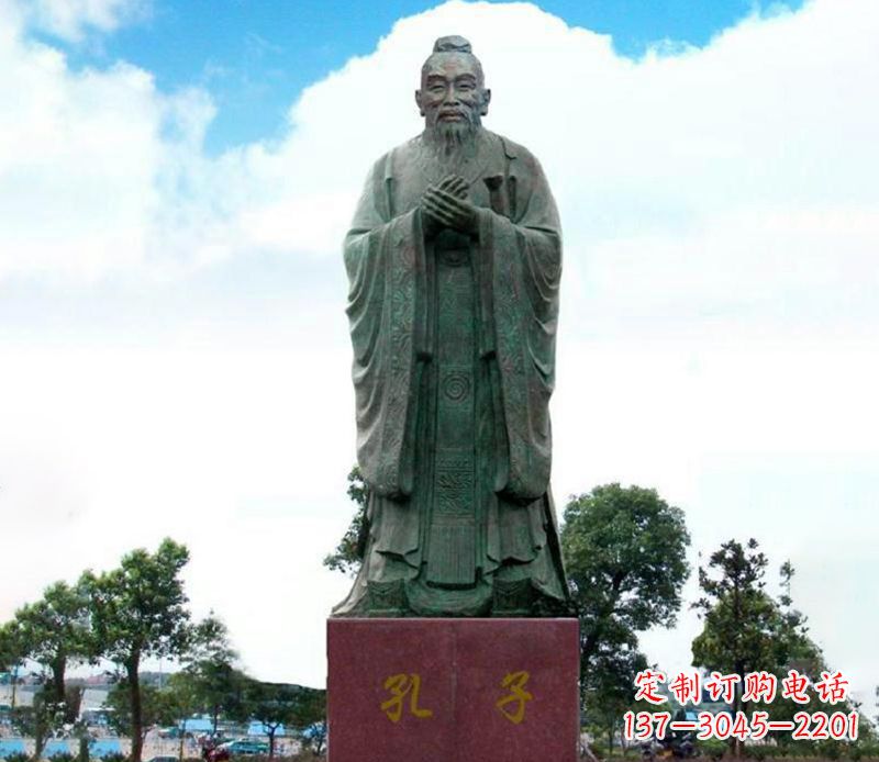 开封孔子广场文化名人铜雕