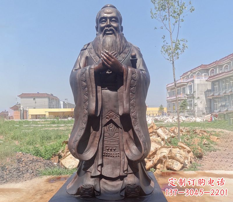 开封孔子铜雕 (2)
