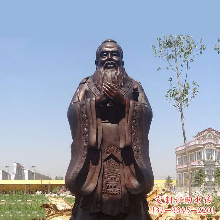 开封孔子铜雕塑