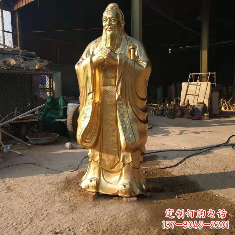 开封以孔子为精髓的青铜雕塑