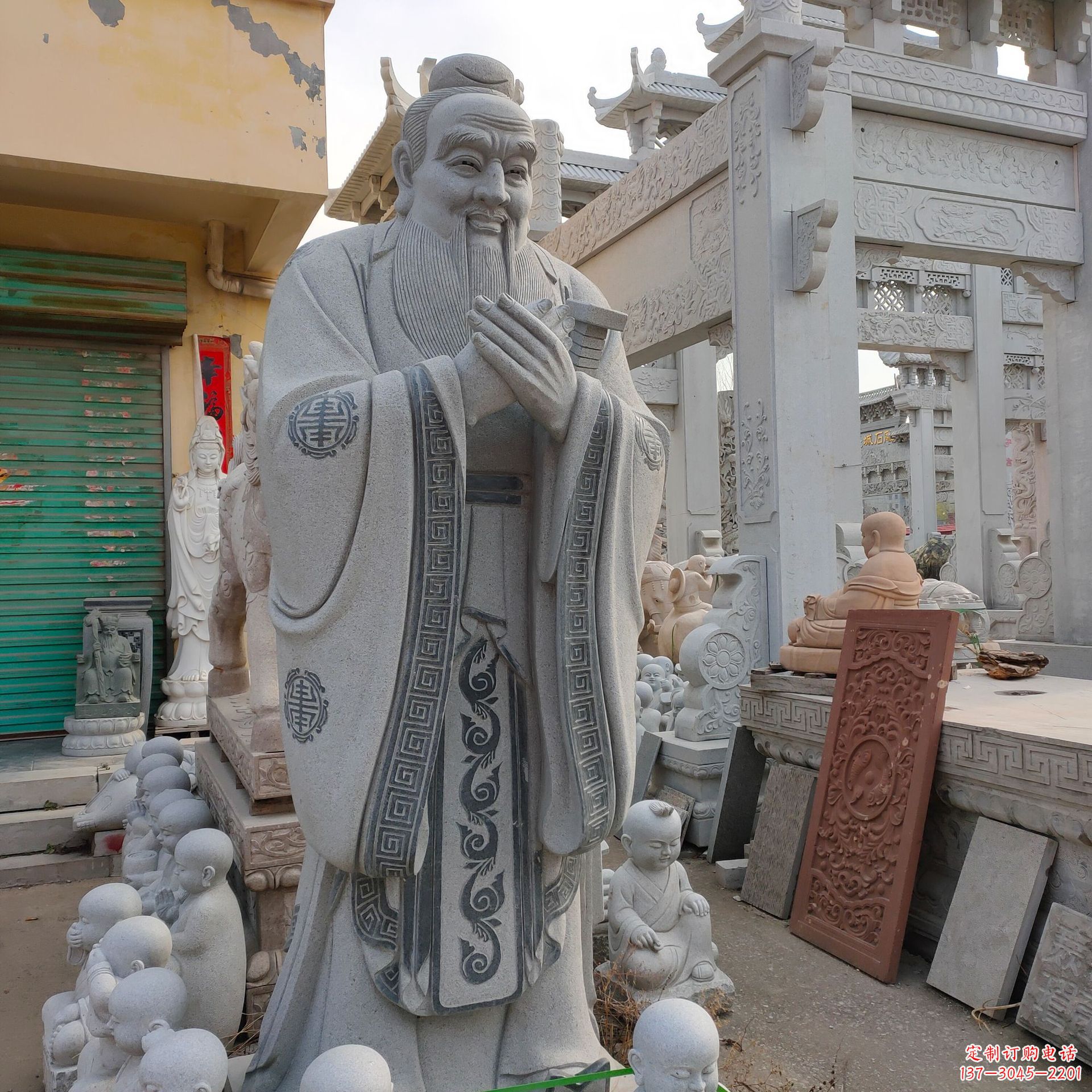 开封古韵传神,赞美伟大的孔子雕塑