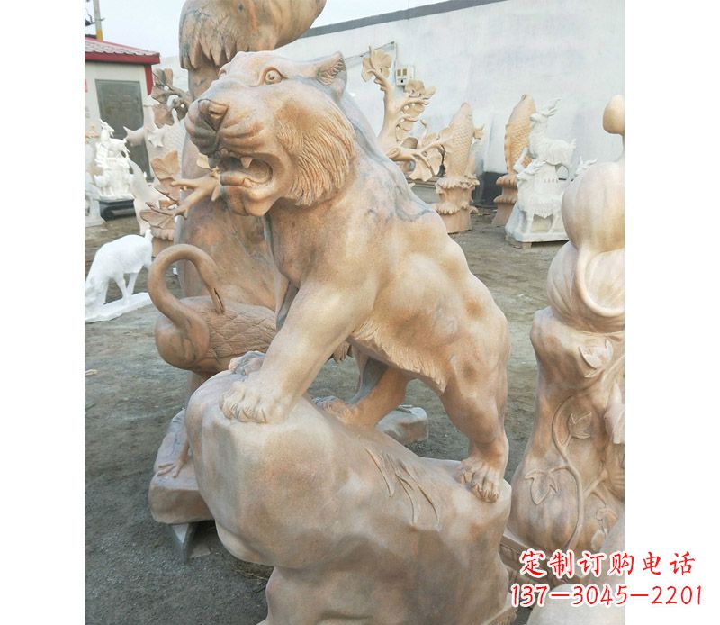 开封高端石雕老虎,让你的公园里更加精彩