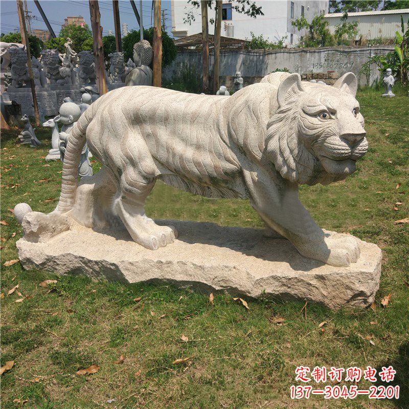 开封中领雕塑推出老虎石雕艺术品,这是一种以花…